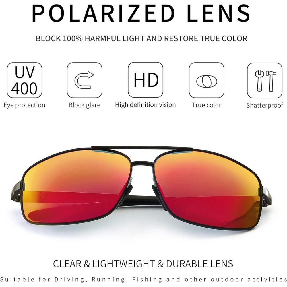 Ultra Lightweight Rectangular Polarized Sunglasse… - image 2